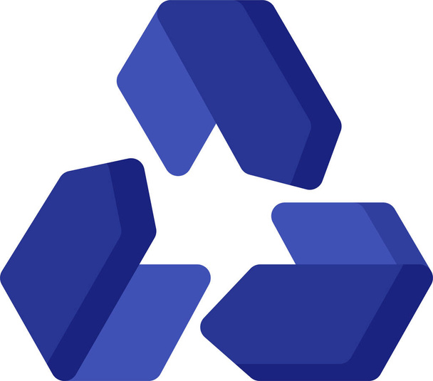 recycle bin garbage icon in flat style - Вектор,изображение