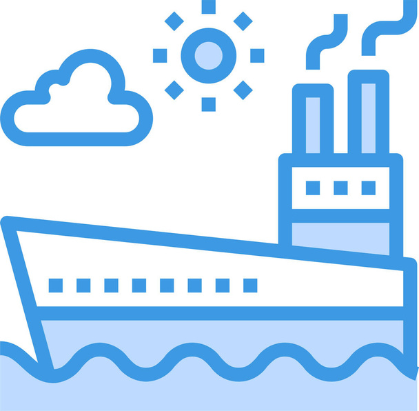 boat cruiser ferry icon - Vetor, Imagem
