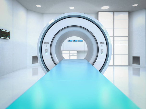 3D-rendering MRI-scan machine of magnetisch resonantie beeldvormings scanapparaat - Foto, afbeelding
