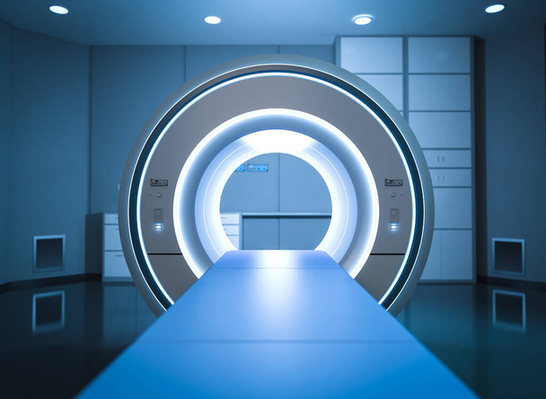 3D-Rendering-MRI-Scanner oder Magnetresonanztomografiegerät - Foto, Bild