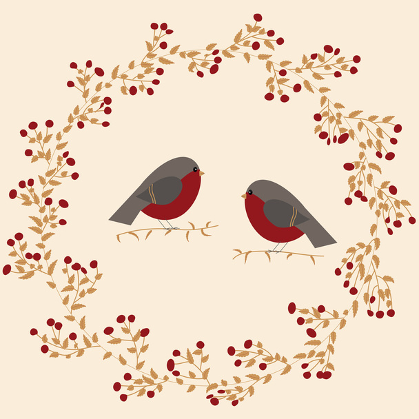 Illustration with birds - Vektor, obrázek