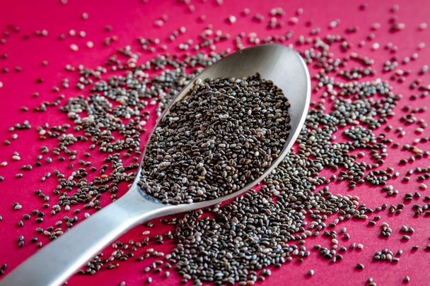 Black and White Chia Seeds - Foto, imagen