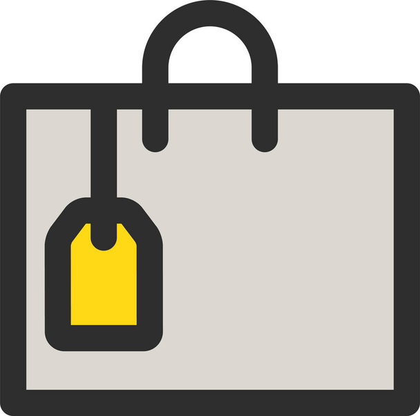 taška označené ikona prodeje ve stylu výplně obrysu - Vektor, obrázek