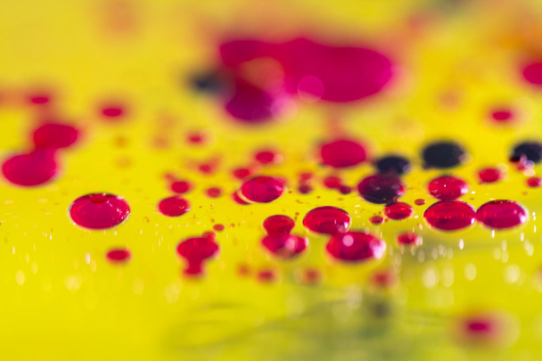 Abstract, colorful composition with oil, water and ink - Fotografie, Obrázek