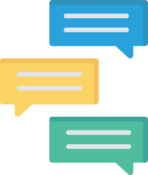 buborék beszélgetés beszélgetés ikon lapos stílusban - Vektor, kép