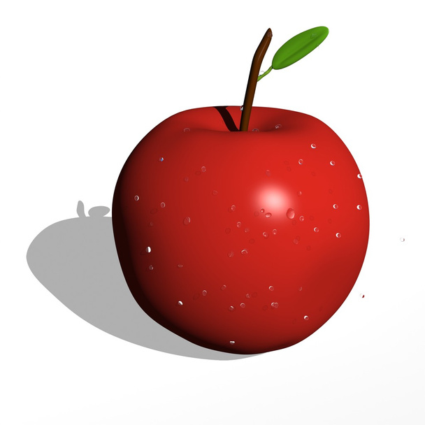 nassen Apfel Illustration - Foto, Bild
