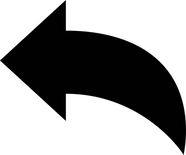 il y a flèche flèche gauche icône dans le style solide - Vecteur, image