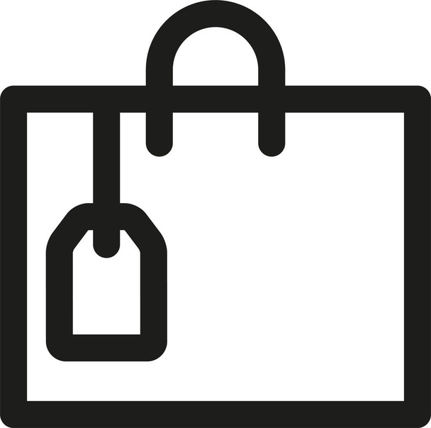 bag paperbag shop icon in outline style - Vector, Image