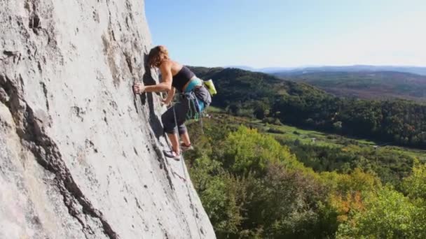 girl rock climber - Footage, Video