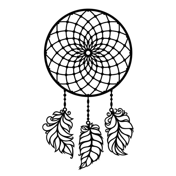 Dream catcher icon simple vector. Tribal indian. Feather native
