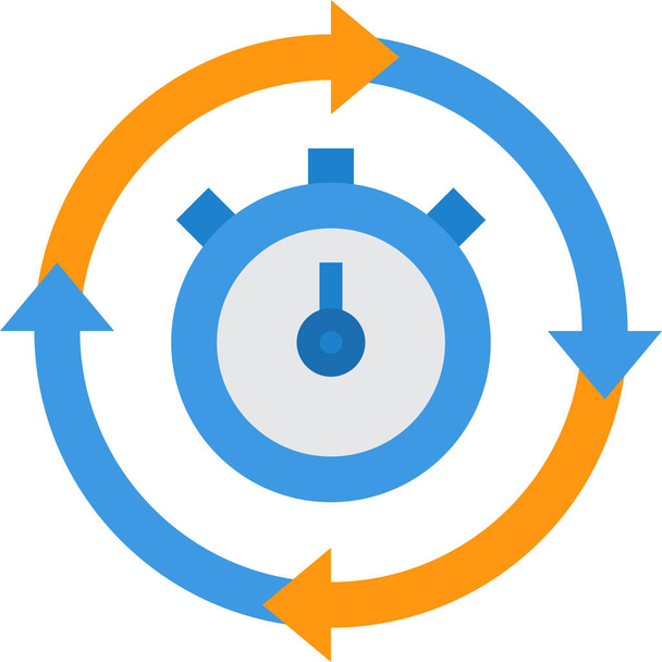 stopwatch management repeat icon - Vector, Image