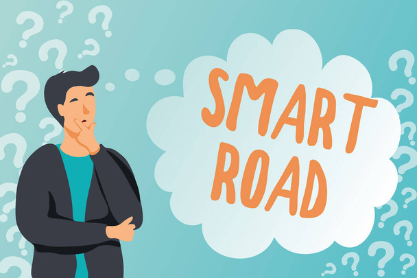 Kirjoitetaan tekstiä Smart Road. Liiketoiminta lähestymistapa useita eri tapoja teknologiat sisällytetään teihin Rekisteröinti sosiaalisen median tili, Kirjoittaminen ja kirjautuminen Daily Journal Entry - Valokuva, kuva