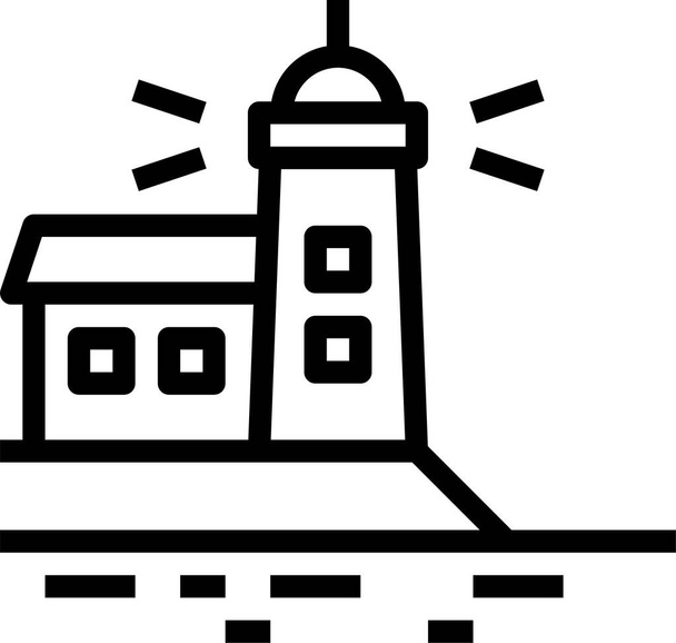 icono de la torre de señalización del faro - Vector, imagen