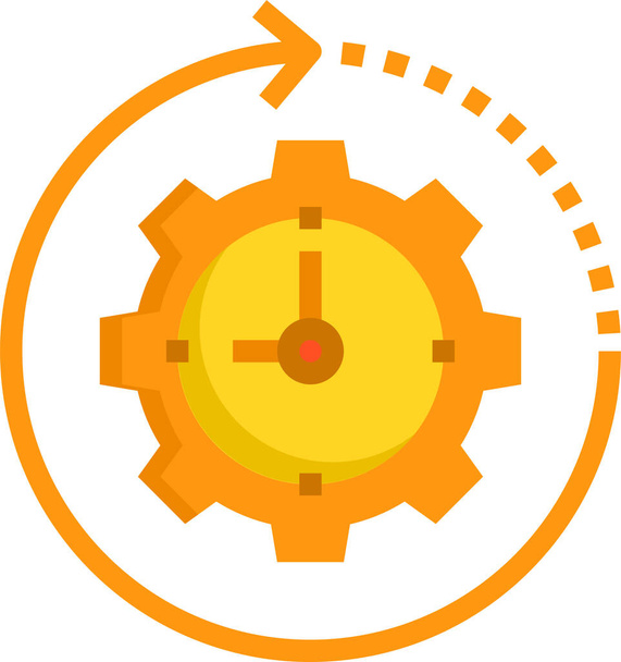 alarm business clock icon in flat style - ベクター画像