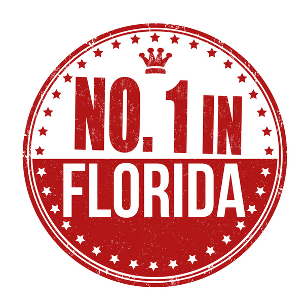 Number one in Florida stamp - Vector, Image