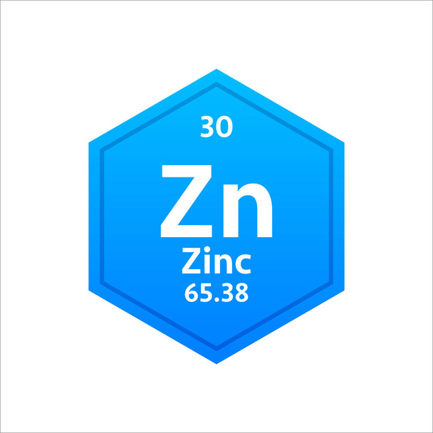 Zinc symbol. Chemical element of the periodic table. Vector stock illustration - Vector, Image
