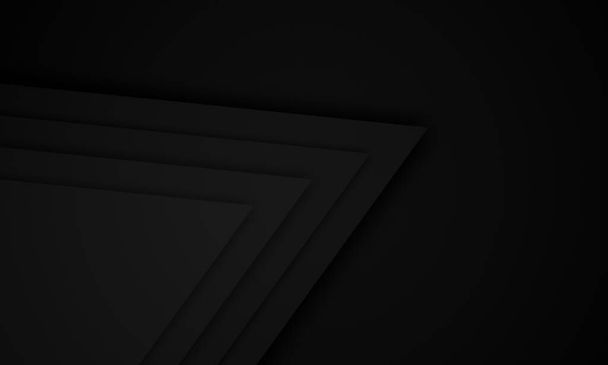 3D rendered abstract black geometric background. - 写真・画像