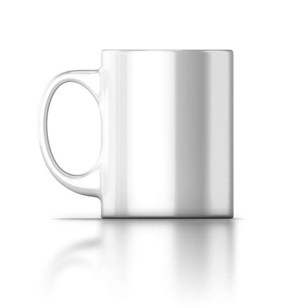 White mug closeup isolated on a white background - Photo, Image