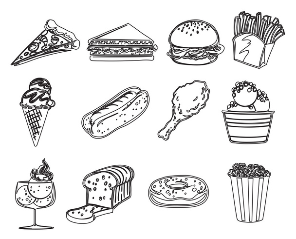 Различные продукты питания
 - Вектор,изображение