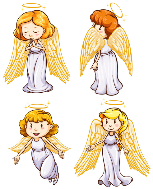 Bocetos simples de ángeles
 - Vector, imagen