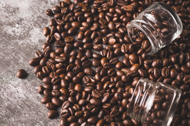 grains de café avec fond texturé image stock. - Photo, image