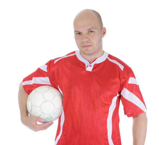 Football player with the ball in his hands. - Photo, image
