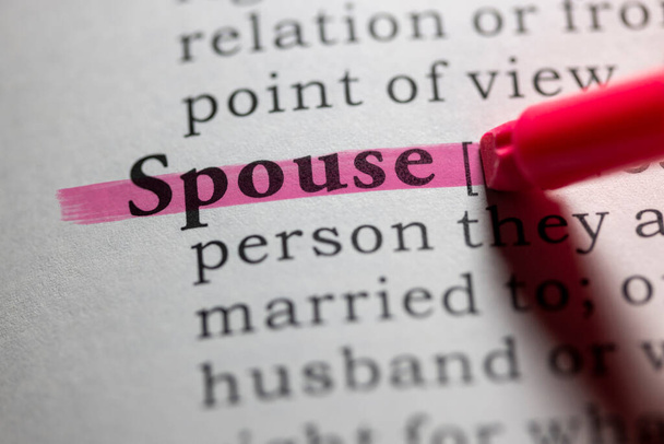 Fake Dictionary word, Dictionary definition of spouse - Photo, Image