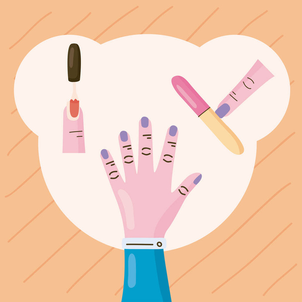 grande cartaz de manicure - Vetor, Imagem