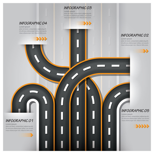 Road And Street Traffic Sign Business Infographic - Vektör, Görsel