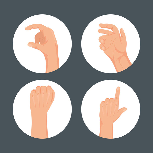 nice four hands - Vector, Image