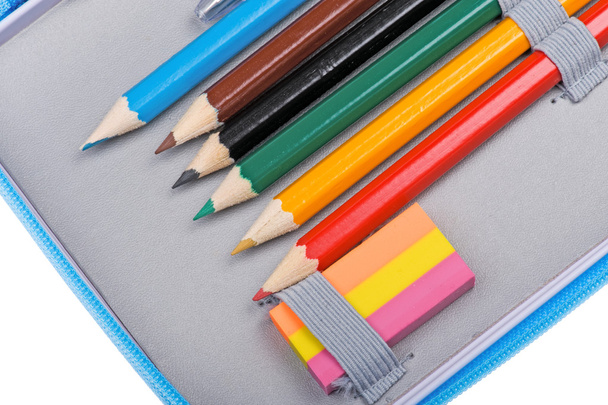 Шкільний чохол з олівцем крупним планом
 - Фото, зображення