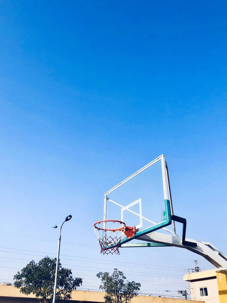 basketball hoop on the beach - 写真・画像