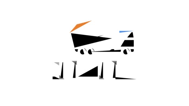 анимация иконки грузовика - Кадры, видео