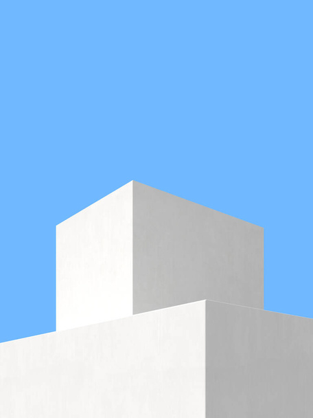 Illustration 3D du fond architectural abstrait, Affiche architecturale minimale. - Photo, image