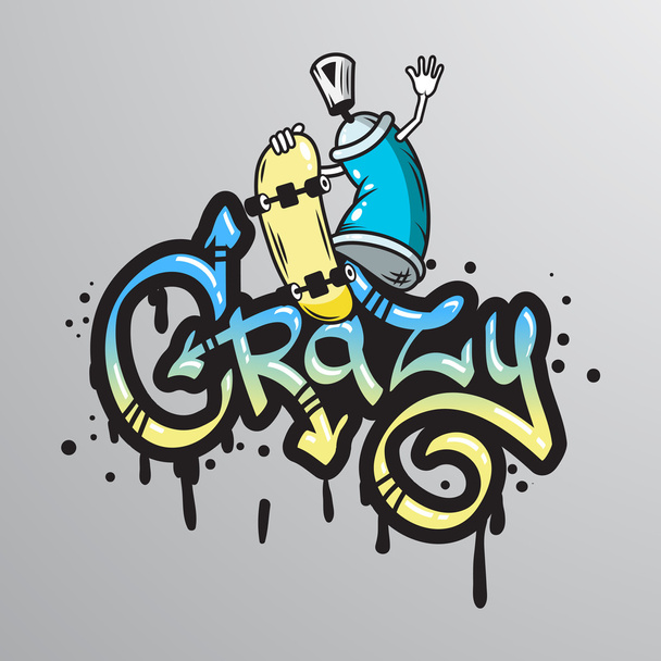 Graffiti word character print - Vector, Image