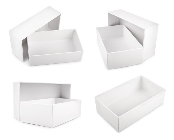 fehér üres doboz elszigetelt fehér background - Fotó, kép