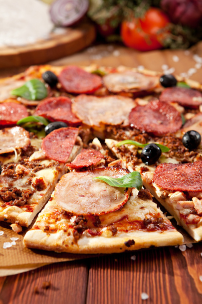 Meat Pizza - Foto, Imagen