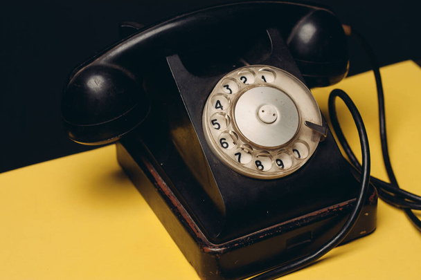 retro telephone nostalgia communication antique close-up technology - Fotografie, Obrázek