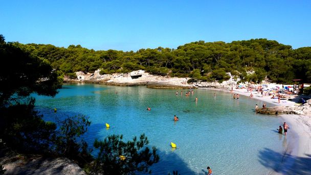 Cala turqueta beach minorca, Balear Adaları, İspanya - Fotoğraf, Görsel
