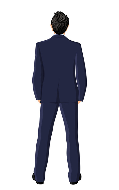 Businessman back view - Vector, imagen