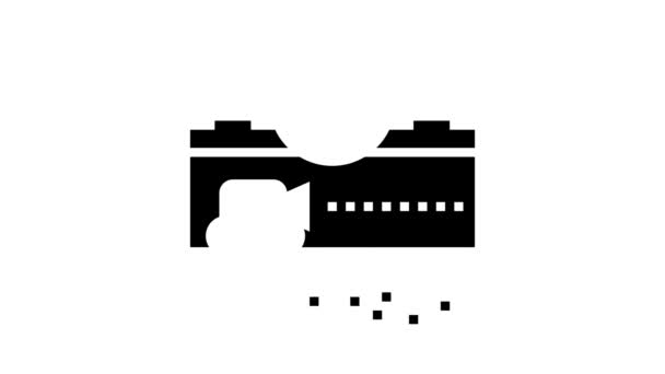 supervisión e investigación de tuberías construcción glifo icono de animación - Imágenes, Vídeo