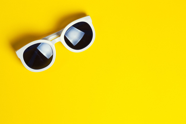 Stylish white sunglasses - Photo, image