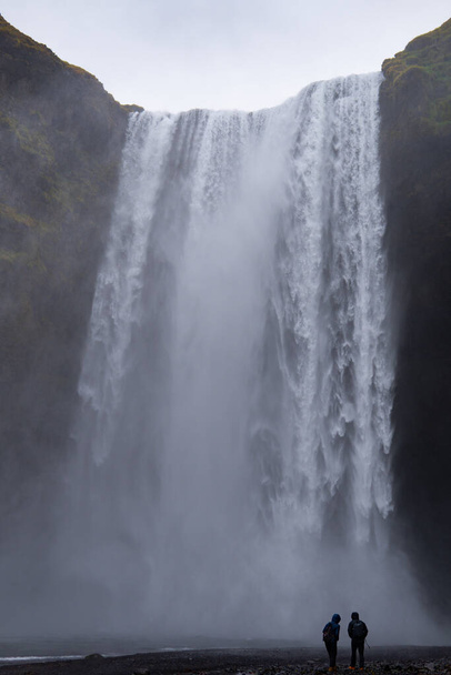 A vertical shot of Skogafoss Waterfall - Photo, Image