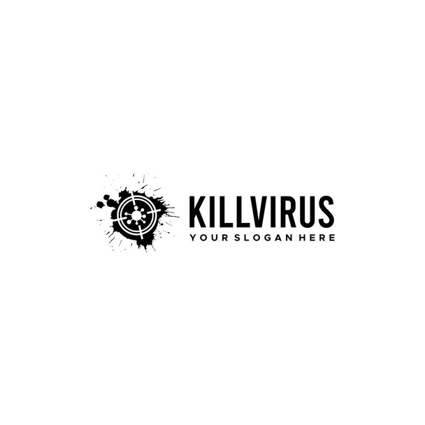 minimalist KILLVIRUS σχεδιασμός λογότυπου - Διάνυσμα, εικόνα