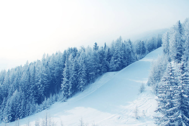 Ski slope in Alps mountains in Solden Austria resort winter sport vacation - Foto, immagini
