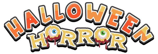 Halloween horor slovo logo ilustrace - Vektor, obrázek