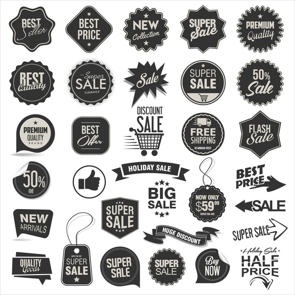 Sale or discount labels special offer price tag collection - Vector, Image