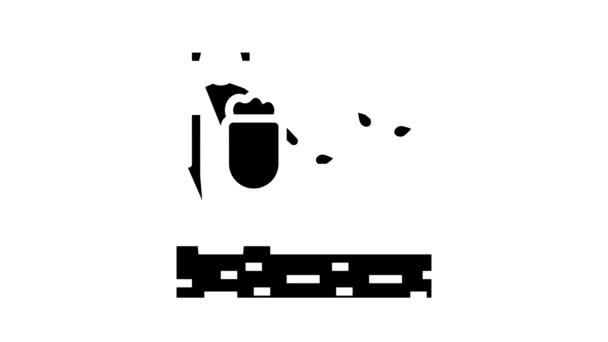 sklízení animace ikon čajového glyfu - Záběry, video