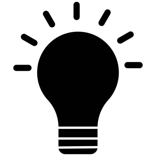 Ícone de vetor isolado de lâmpada que pode facilmente modificar ou editar - Vetor, Imagem