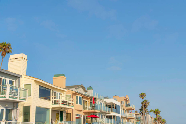 Row of building accommodations at Oceanside, California - Photo, Image